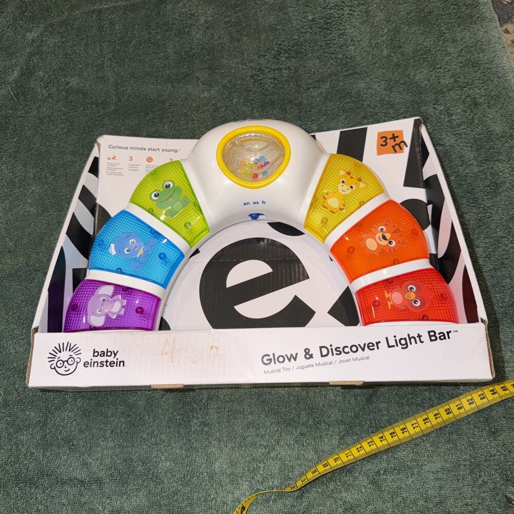 Baby Einstein Glow & Discover Light Bar Activity Station, English French Spanish
